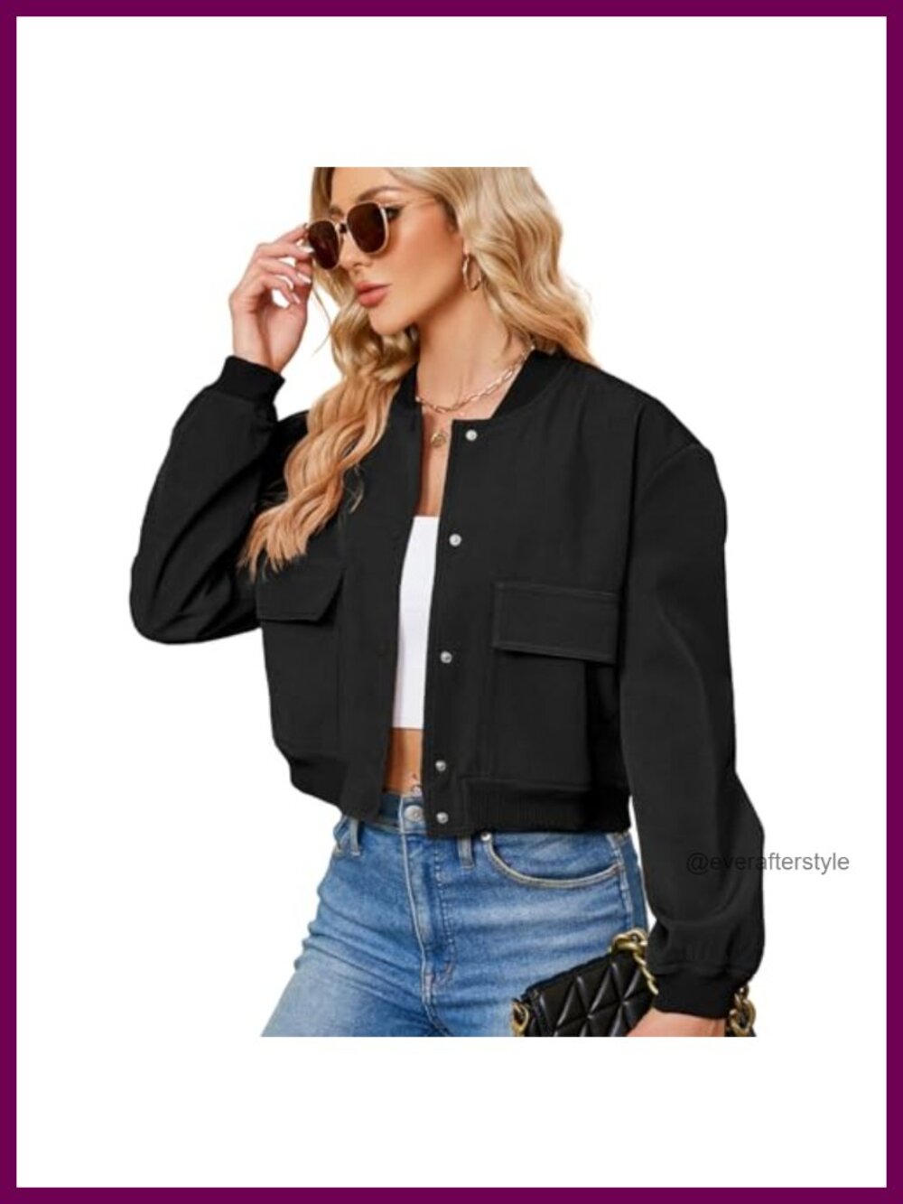 Cropped Bomber Jacket Women Short Casual Varsity Jacket Oversized